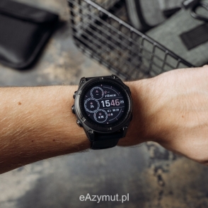Fenix 8 47 mm Solar Sapphire Carbon grey DLC titanium z paskiem silikonowym w kolorze czarnym / Pebble grey 2