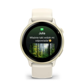 Vivoactive 6 Lunar gold z paskiem w kolorze Bone 2