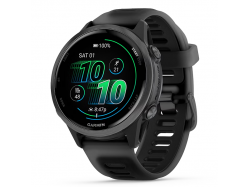 Forerunner 570 42 mm Aluminiowy w kolorze Slate Grey z półprzezroczystym paskiem w kolorze Black
