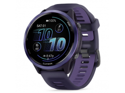 Forerunner 570 47 mm Aluminiowy w kolorze Indygo z półprzezroczystym paskiem w kolorze Imperial Purple/Indygo