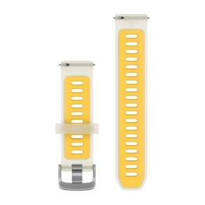 Pasek silikonowy Bone/Mango z zapięciem Silver QuickRelease do Forerunner 165/245/570 20 mm 2