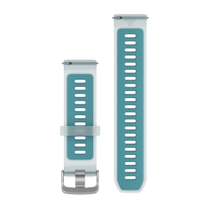 Pasek silikonowy Whitestone/Turquoise z zapięciem Silver QuickRelease do Forerunner 255/265/570 22 mm 2