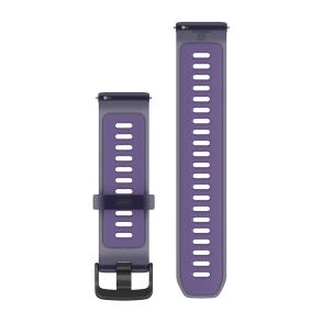Pasek silikonowy półprzezroczysty Imperial Purple/Indygo z zapięciem Slate QuickRelease do Forerunner 255/265/570 22 mm 2