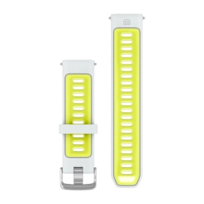 Pasek silikonowy Whitestone/Amp Yellow z zapięciem Silver QuickRelease do Forerunner 745/955/965/970 22 mm 2