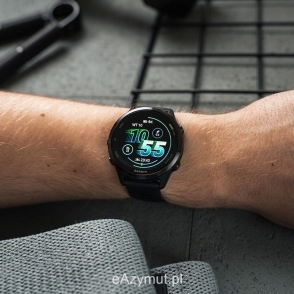 Forerunner 570 42 mm Aluminiowy w kolorze Slate Grey z półprzezroczystym paskiem w kolorze Black 2