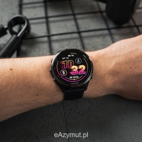 Forerunner 570 47 mm Aluminiowy w kolorze Slate Grey z półprzezroczystym paskiem w kolorze Black/Black 2