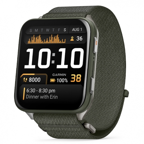 Venu X1 Moss z tytanowym deklem i nylonowym paskiem ComfortFit w kolorze Moss