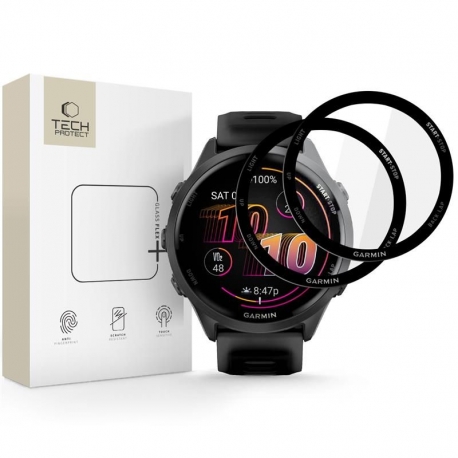 Szkło hybrydowe Tech-Protect Glass Flex+ 2-Pack Garmin Vivoactive 6 Black