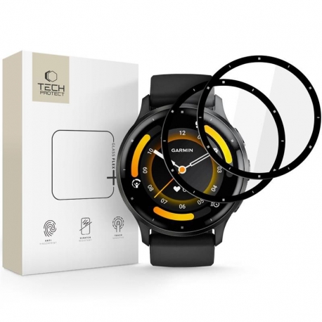 Szkło hybrydowe Tech-Protect Glass Flex+ 2-Pack Garmin Vivoactive 6 Black