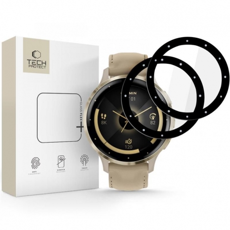 Szkło hybrydowe Tech-Protect Glass Flex+ 2-Pack Garmin Vivoactive 6 Black