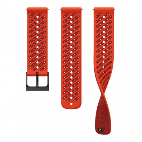 Pasek silikonowy Coral Orange Athletic 8 do zegarka Suunto S+M 22 mm