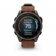 Fenix 8 Pro 47 mm AMOLED Sapphire Carbon grey DLC Titanium z kasztanowym skórzanym paskiem