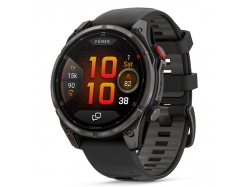 Fenix 8 Pro 47 mm AMOLED Sapphire Carbon Grey DLC Titanium z czarno-szarym paskiem z PL TOPO 2025.4
