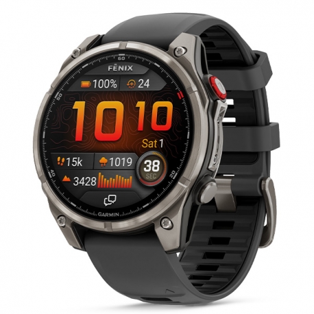 Fenix 8 Pro 47 mm AMOLED Sapphire Titanium z czarno-szarym paskiem