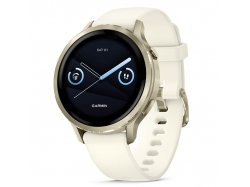 Venu 4 41 mm Lunar Gold z paskiem silikonowym w kolorze Bone