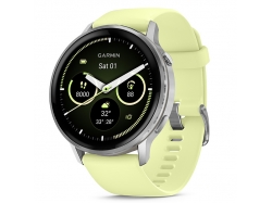 Venu 4 45 mm Silver z paskiem silikonowym w kolorze Citron