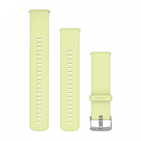 Pasek silikonowy w kolorze Citron z zapięciem Silver QucikRelease 22 mm