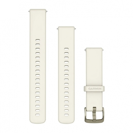 Pasek silikonowy w kolorze Bone z zapięciem Lunar Gold QucikRelease 18 mm