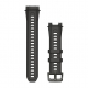 Pasek silikonowy w kolorze Charcoal z metalową klamrą 22 mm