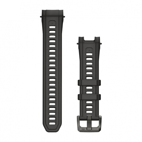 Pasek silikonowy w kolorze Charcoal z metalową klamrą 22 mm