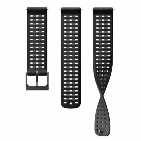 Pasek silikonowy Black Athletic 9 do zegarka Suunto S+M 22 mm