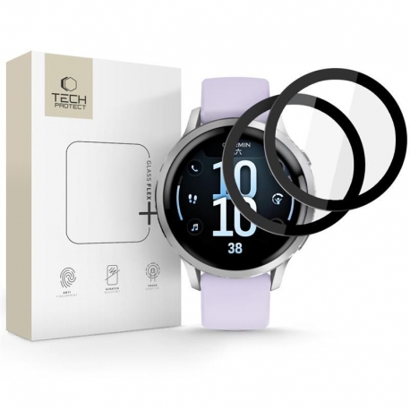 Szkło hybrydowe Tech-Protect Glass Flex+ 2-Pack Garmin Venu 4 41 mm Black