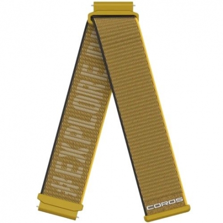 Pasek nylonowy żółty QuickRelease do Coros Pace 2 Apex 2 20mm