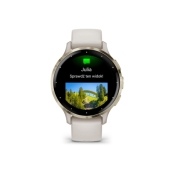 Venu 3S Bezel ze stali nierdzewnej w kolorze soft gold z kopertą w kolorze ivory i silikonowym paskiem
