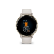 Venu 3S Bezel ze stali nierdzewnej w kolorze soft gold z kopertą w kolorze ivory i silikonowym paskiem