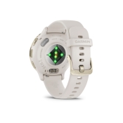 Venu 3S Bezel ze stali nierdzewnej w kolorze soft gold z kopertą w kolorze ivory i silikonowym paskiem