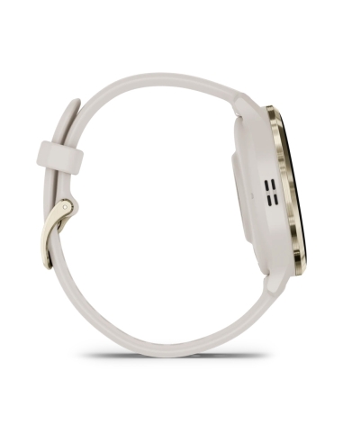 Venu 3S Bezel ze stali nierdzewnej w kolorze soft gold z kopertą w kolorze ivory i silikonowym paskiem