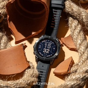 Fenix 7 Pro Sapphire Solar Carbon Gray DLC Titanium z czarnym paskiem 2