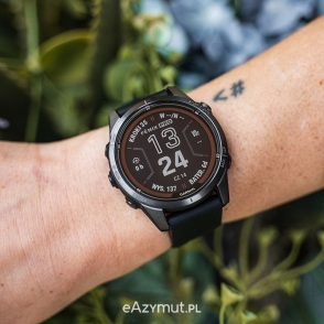 Fenix 7S Pro Sapphire Solar Carbon Gray DLC Titanium z czarnym paskiem z PL TOPO 2022.3 2