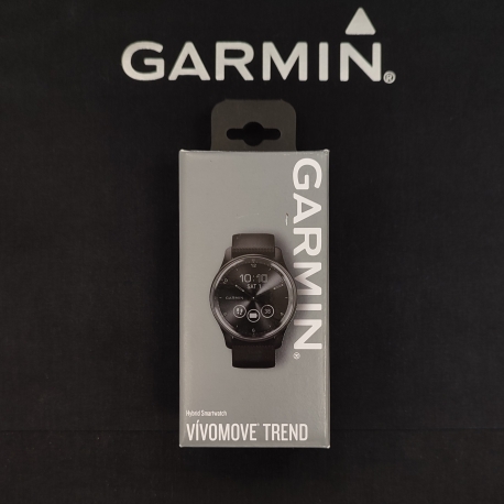 vivomove Trend  Niebieskoszara ramka ze stali nierdzewnej z czarną kopertą i silikonowym paskiem 