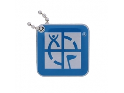 Geocaching Logo Travel Tag - Niebieski