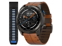 D2 Mach 2 Pro - 51 mm Carbon Gray DLC Titanium ze skórzanym paskiem