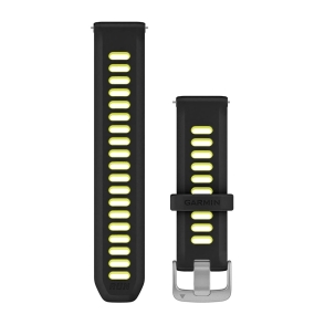 Pasek silikonowy czarny z żółtym akcentem QuickRelease 20 mm
