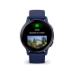 Vivoactive 5 Metaliczny aluminiowy bezel w kolorze Navy z kopertą w kolorze Navy i silikonowym paskiem