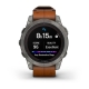 Fenix 7 Pro Sapphire Solar Tytanowy z kasztanowym paskiem skórzanym