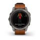 Fenix 7 Pro Sapphire Solar Tytanowy z kasztanowym paskiem skórzanym