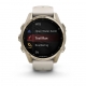 Fenix 8 43 mm AMOLED Sapphire Soft gold z piaskowo-beżowym paskiem