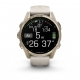 Fenix 8 43 mm AMOLED Sapphire Soft gold z piaskowo-beżowym paskiem