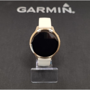 Venu 4 41 mm Lunar gold z paskiem silikonowym w kolorze Bone oraz paskiem skórzanym w kolorze Light Sand 2