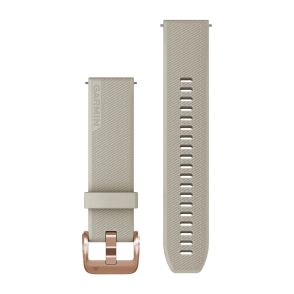 Pasek silikonowy w kolorze Light Sand z zapięciem Rose Gold QuickRelease 20 mm