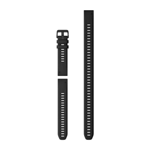 Pasek silikonowy czarny QuickFit 20 mm - zestaw nurkowy
