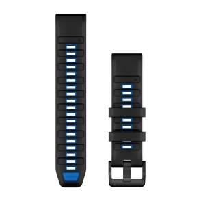 Pasek silikonowy w kolorze Black/Pilot blue QuickFit 22 mm