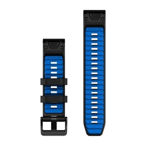 Pasek silikonowy w kolorze Black/Pilot blue QuickFit 22 mm 2