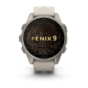 Fenix 9 43 mm Tytanowy z silikonowym paskiem w kolorze Pebble Gray 2