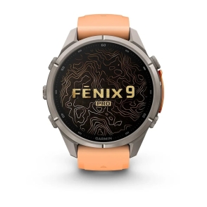 Fenix 9 Pro inReach 43 mm Tytanowy z silikonowym paskiem w kolorze Shell Pink / Autumn Orange 2