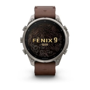Fenix 9 Pro inReach 47 mm Tytanowy ze skórzanym paskiem w kolorze Walnut 2